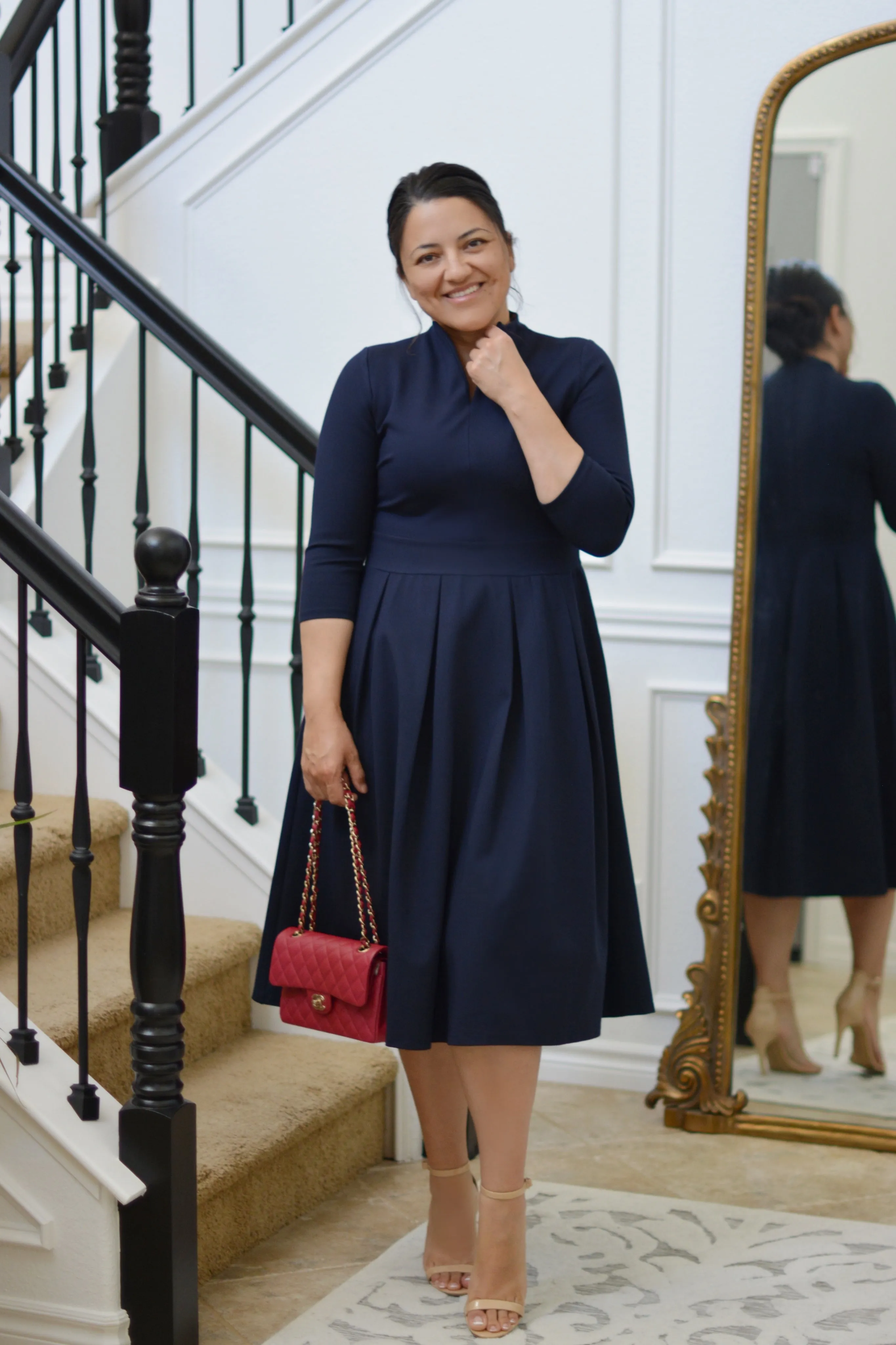 Santorini Navy Blue Dress