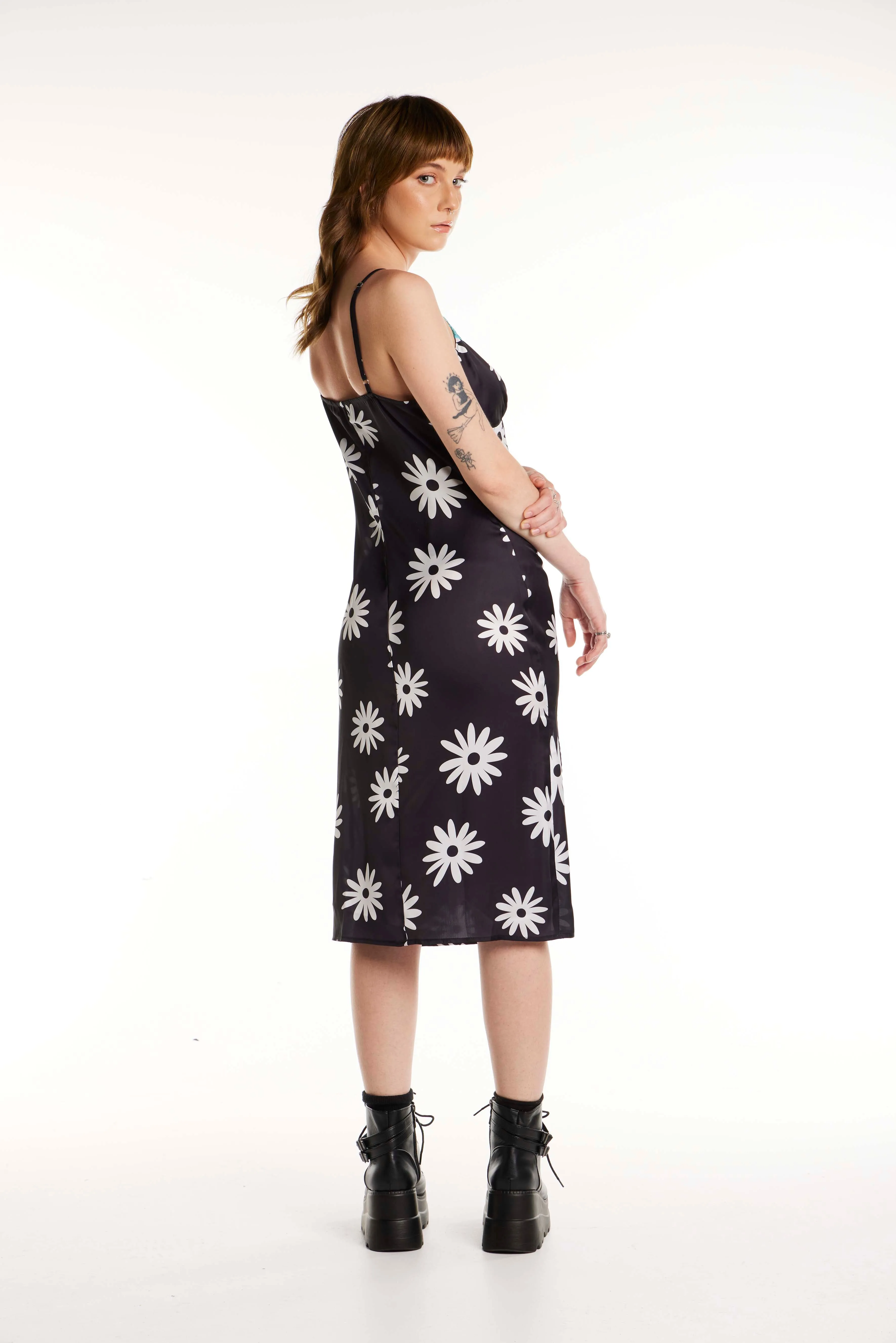 Satin Daisy Dress