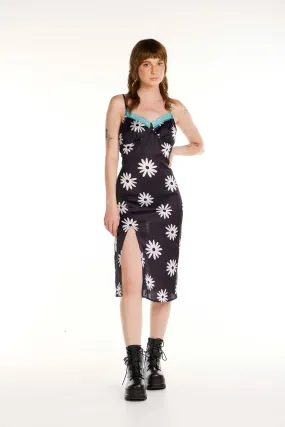 Satin Daisy Dress