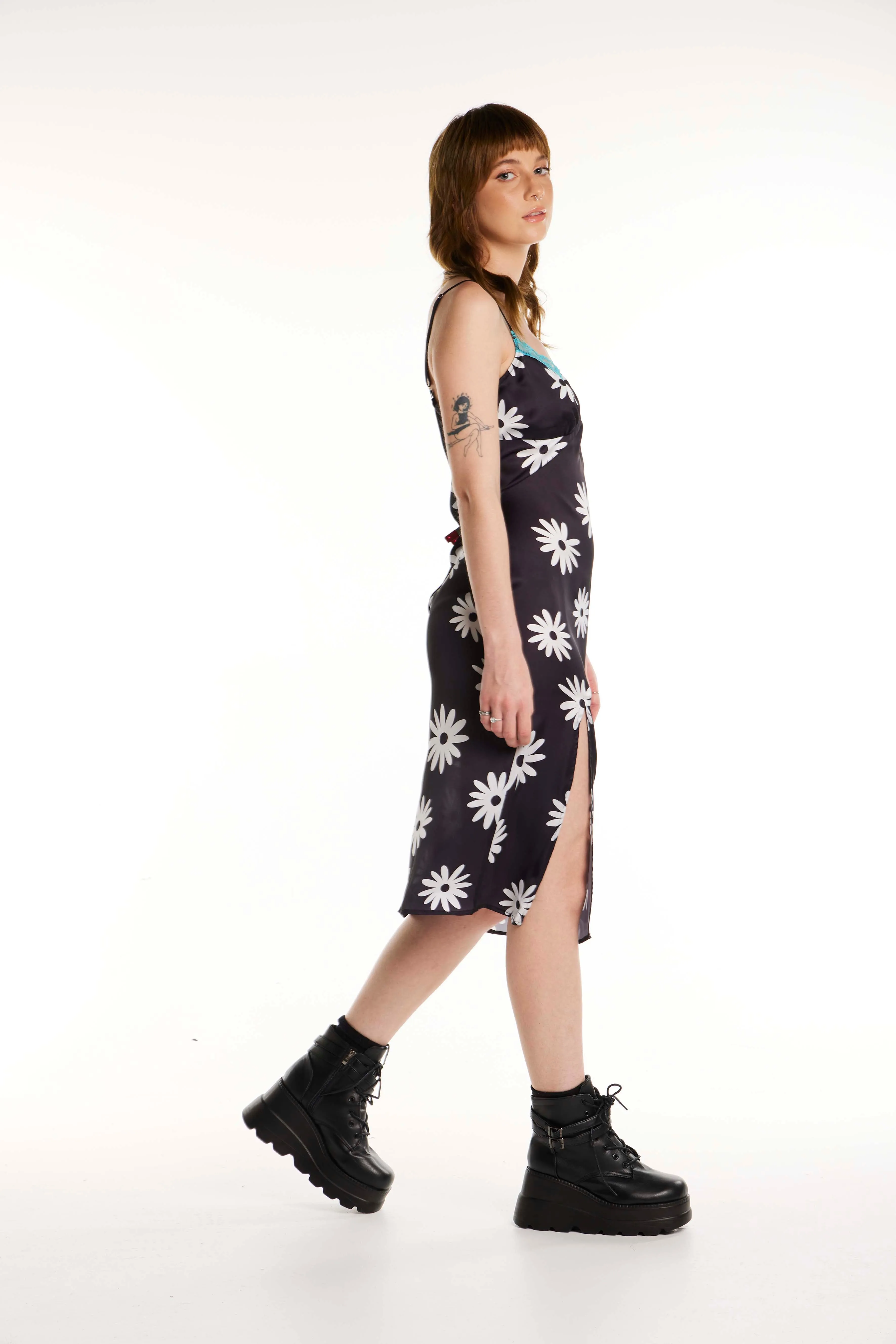 Satin Daisy Dress