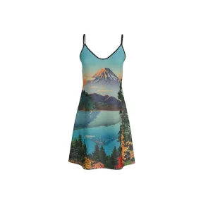 Short Slip Dress with Japanese Vintage Art