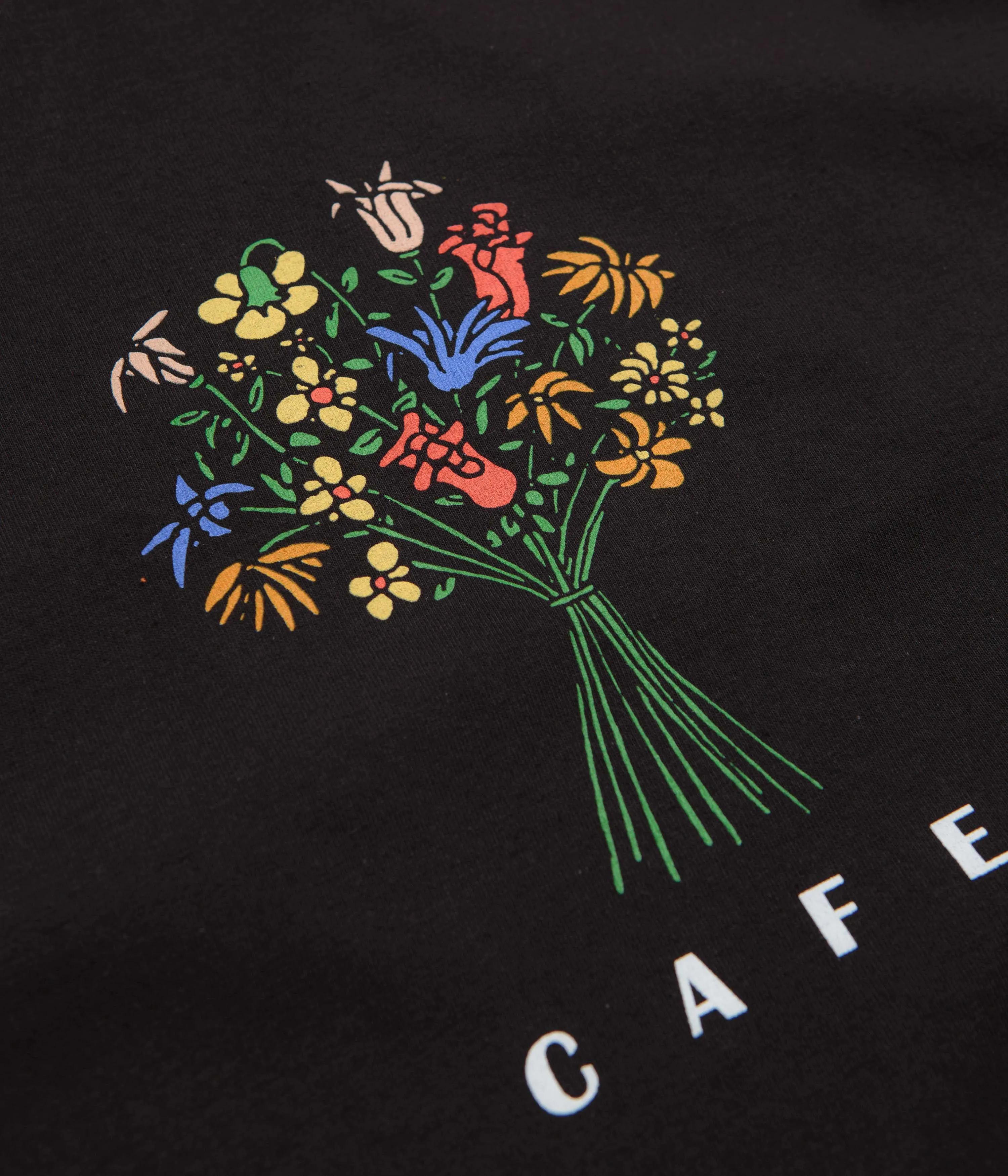 Skateboard Cafe Bouquet T-Shirt - Black
