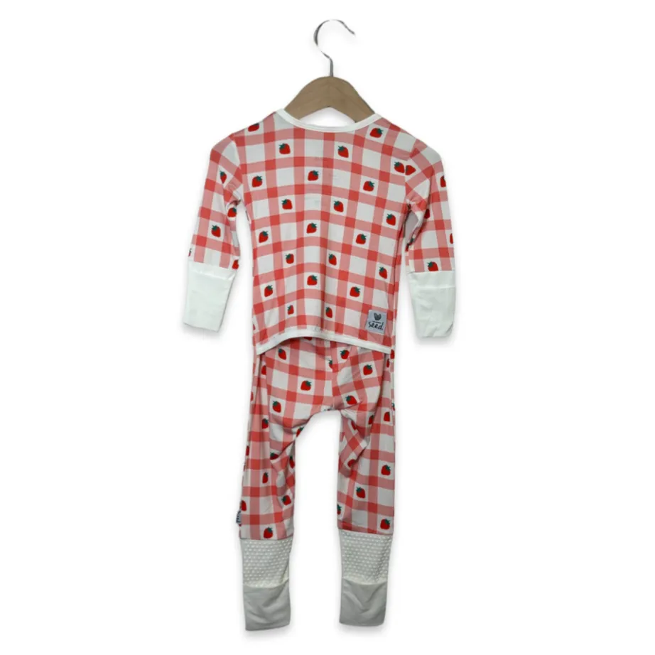 Strawberry Shortcake Adaptive Tube Access with snaps Day to Night Romper