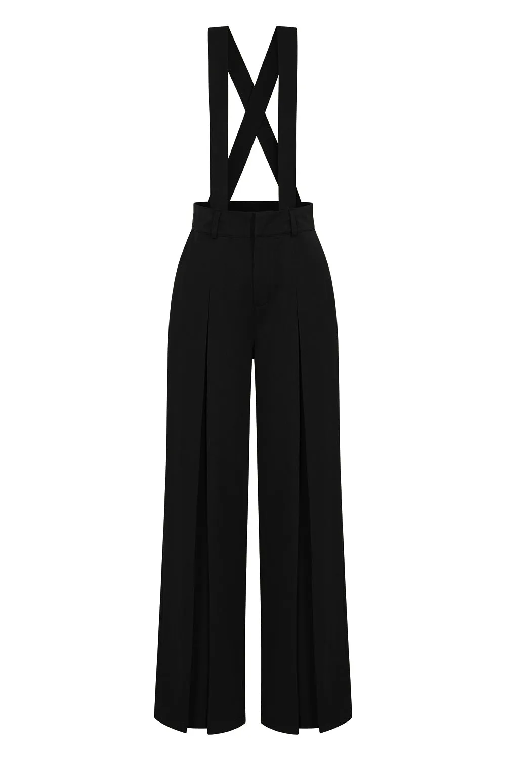 The Classic Suspender Pants in Black by Banned