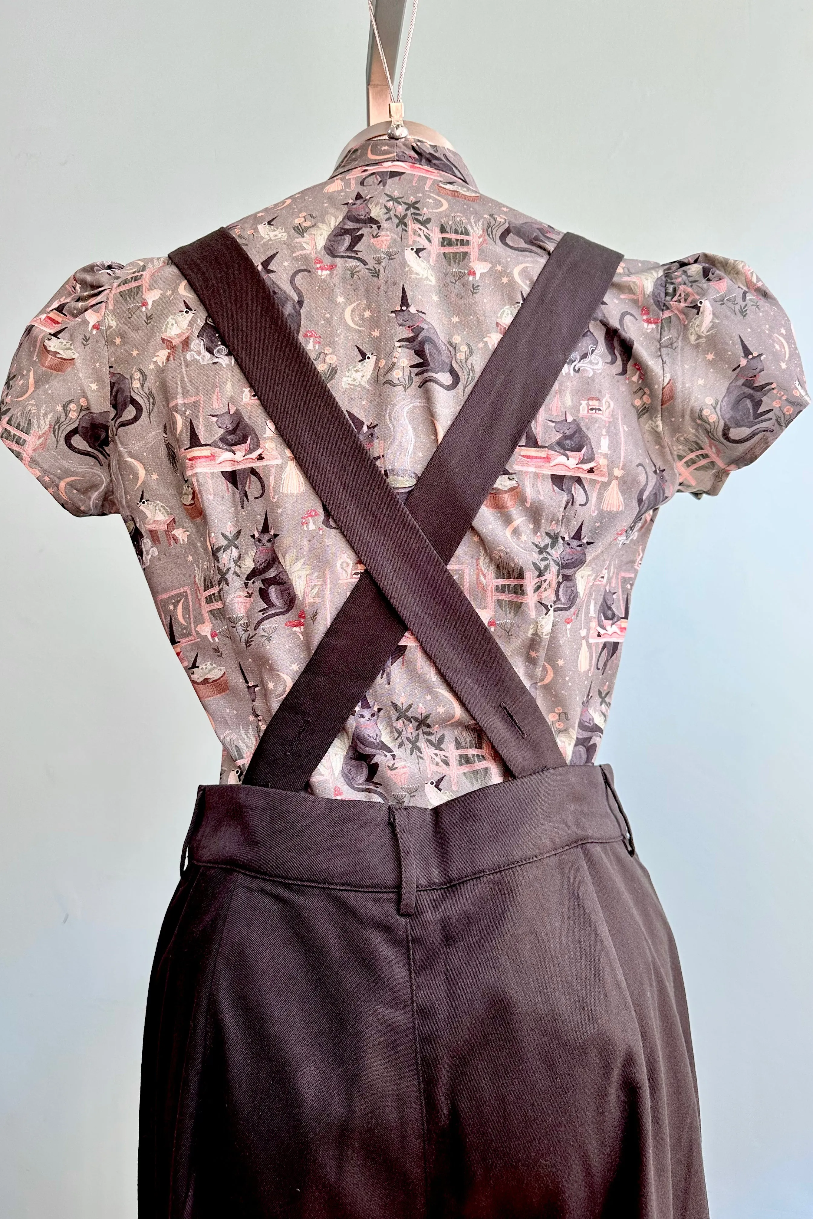 The Classic Suspender Pants in Black by Banned