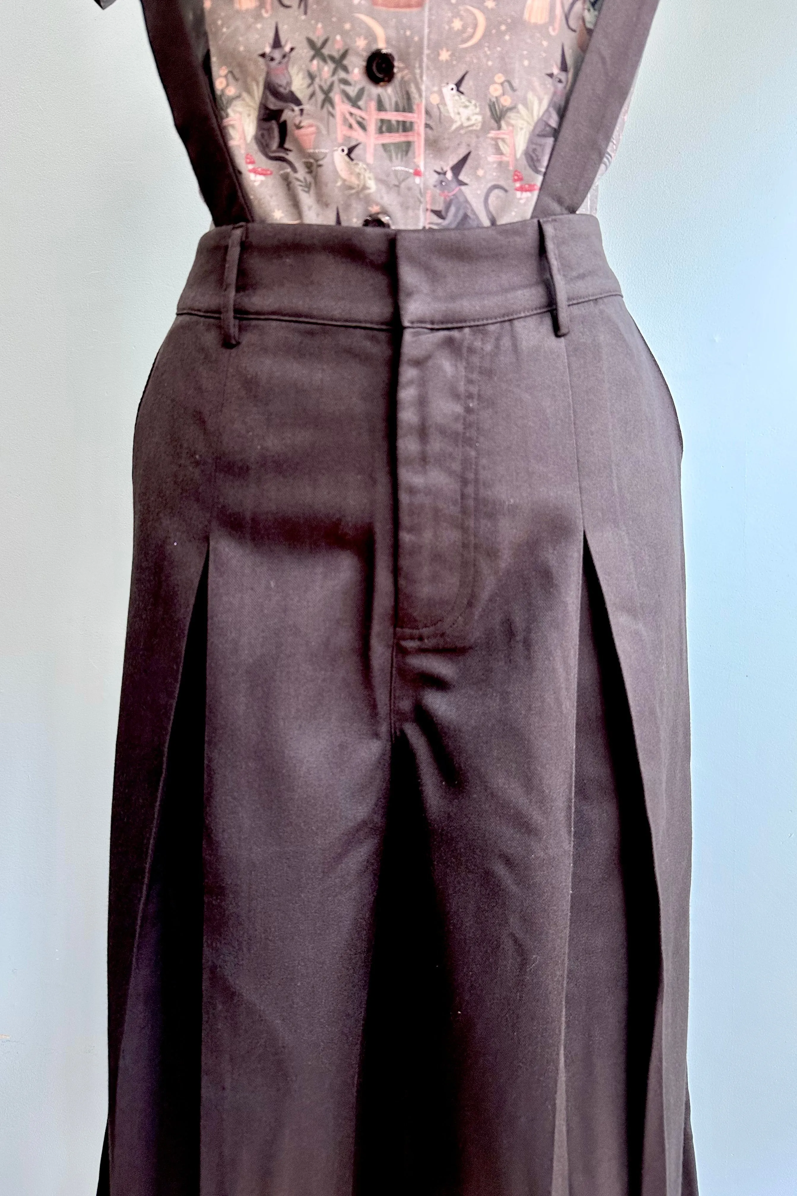 The Classic Suspender Pants in Black by Banned