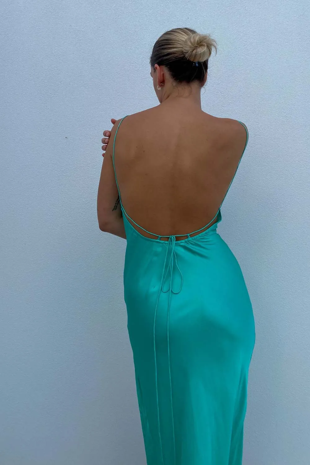The Slinky Slip Dress - Opal