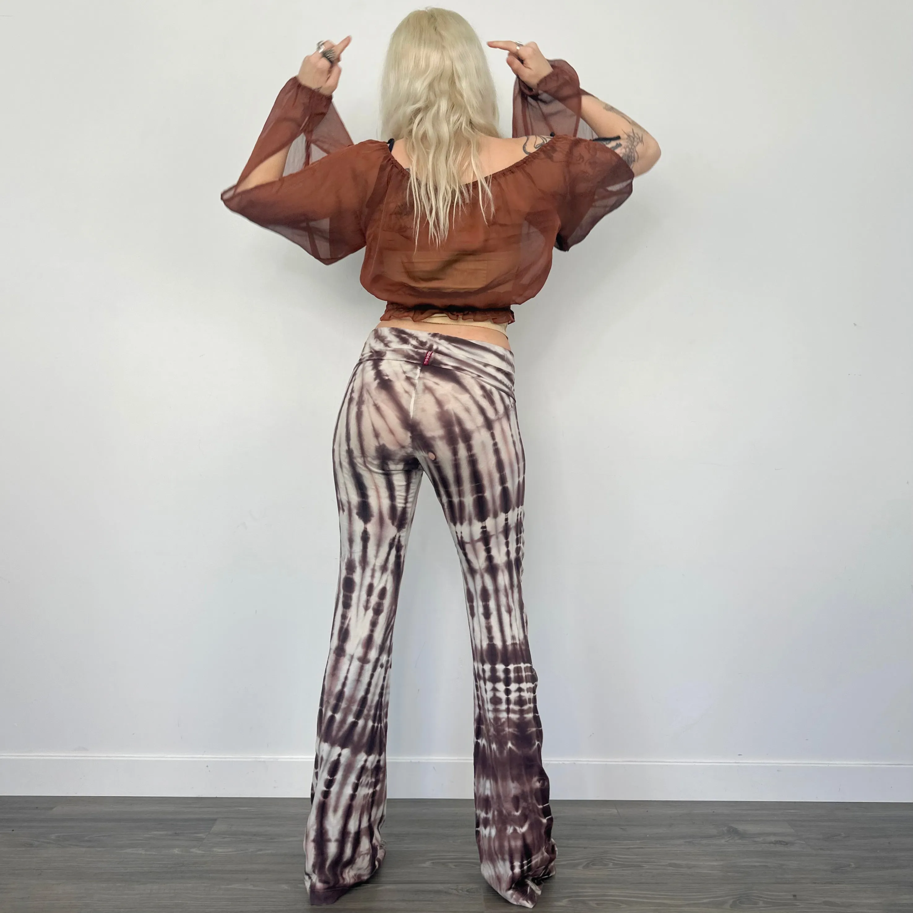 Tie Dye Foldover Flares (S/M)