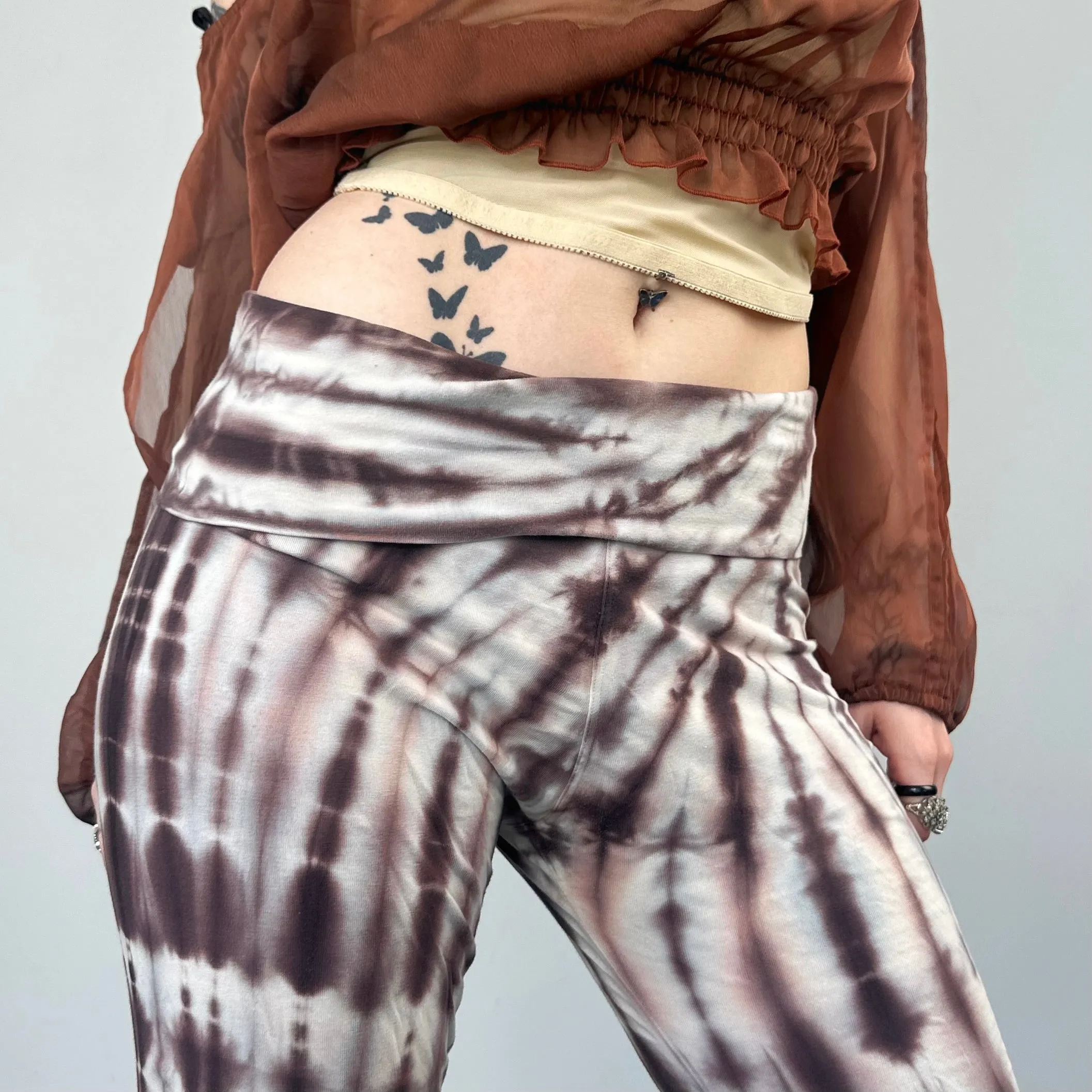 Tie Dye Foldover Flares (S/M)