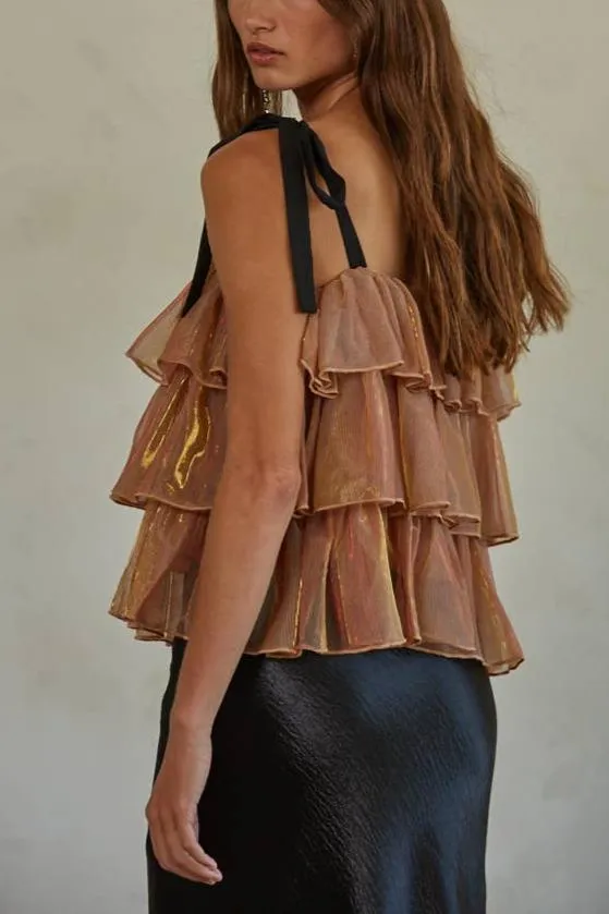 Timeless Mesh Babydoll Top -  By Together