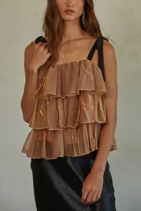 Timeless Mesh Babydoll Top -  By Together