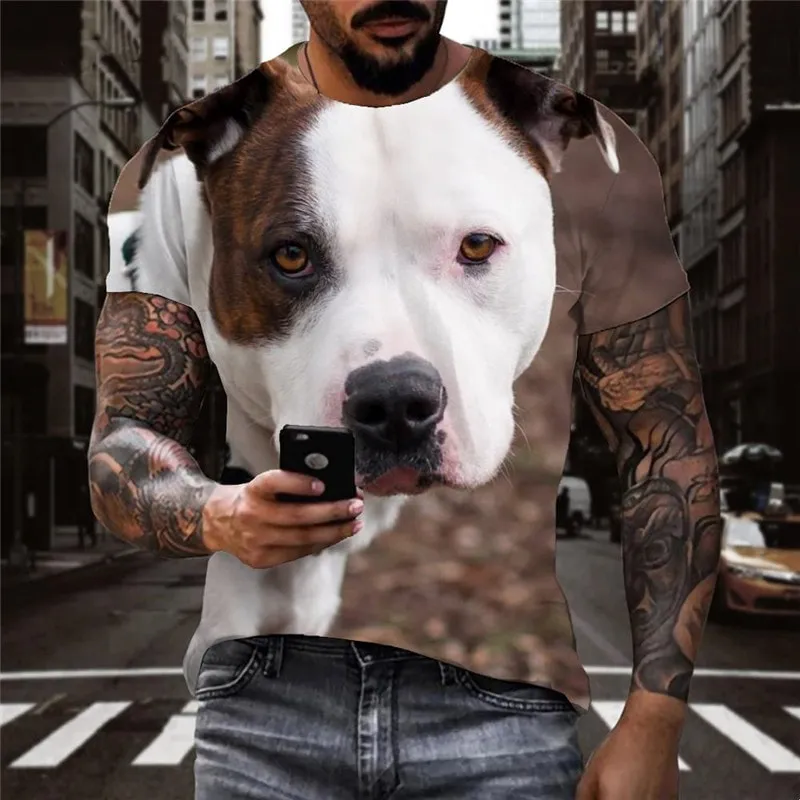 tshirt dog clothing Puppy Cute animal Cool male big Smart dogs art costume