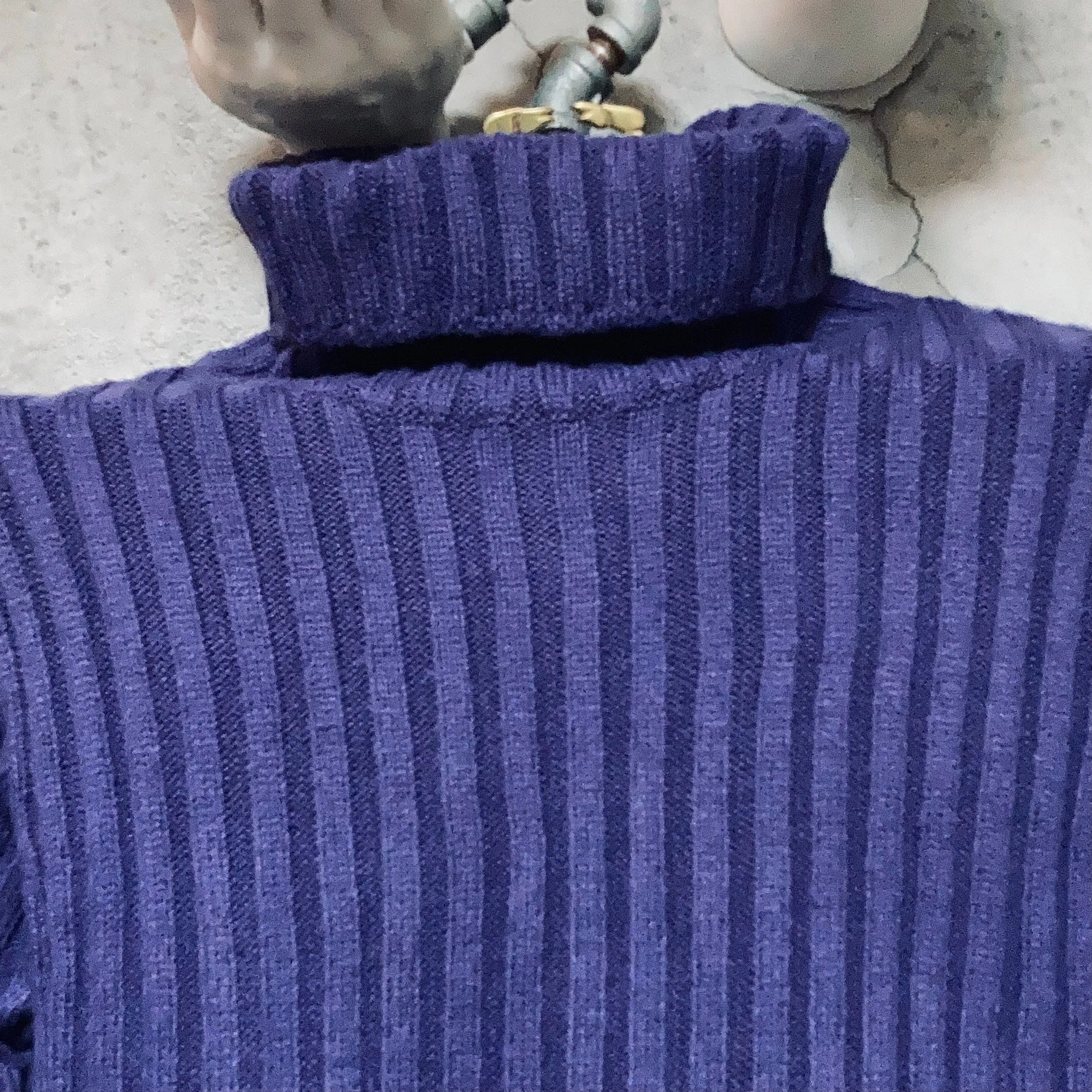 turtleneck knit top sweater purple ameri