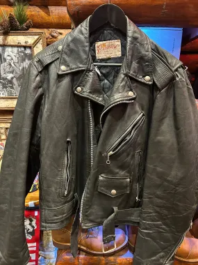 Vintage Excelled 60's-70s Leather Biker Jacket, 40 Small