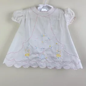 Vintage Sasson Brothers Girls Embroidered White Dress Set