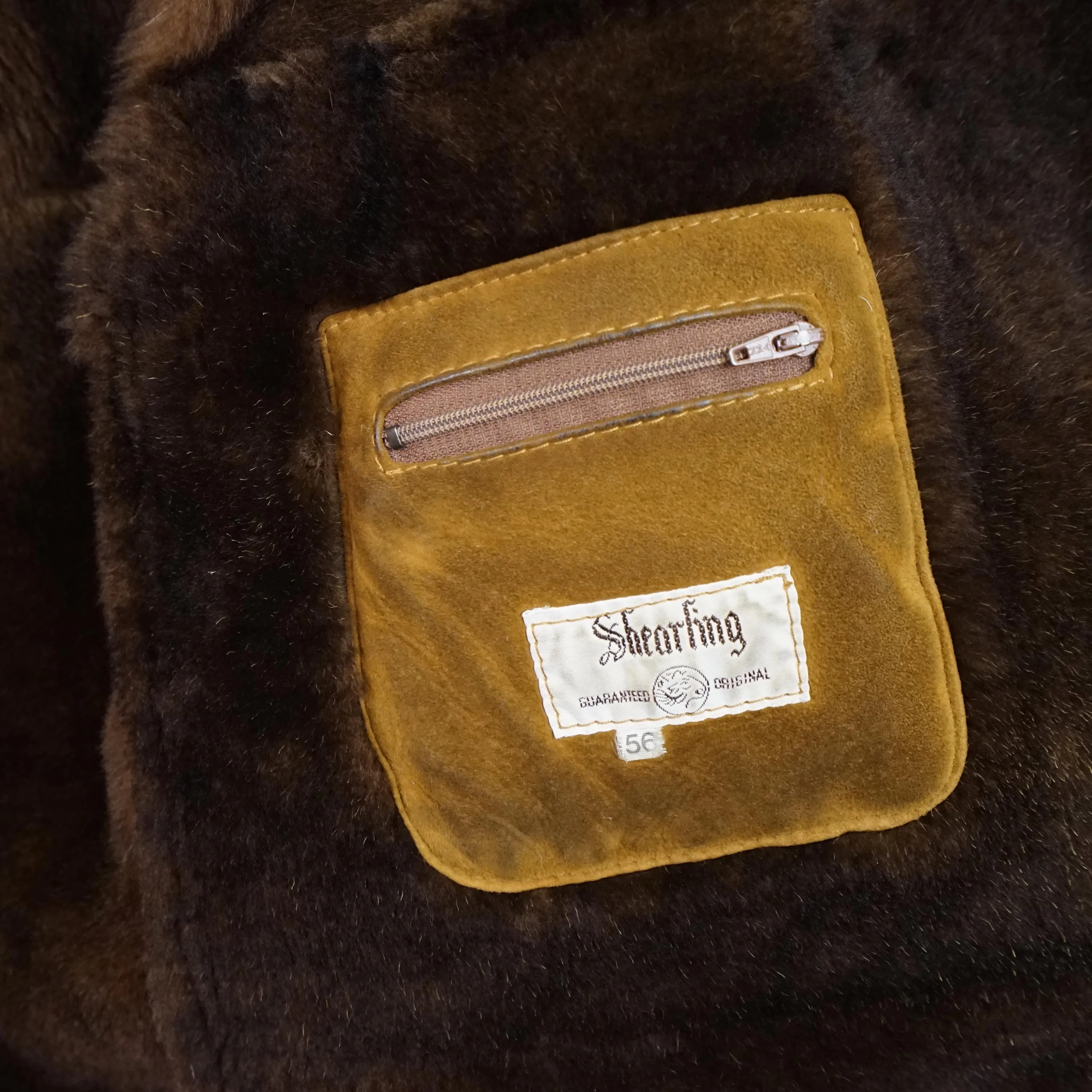 Vintage Shearling Coat men Size XL