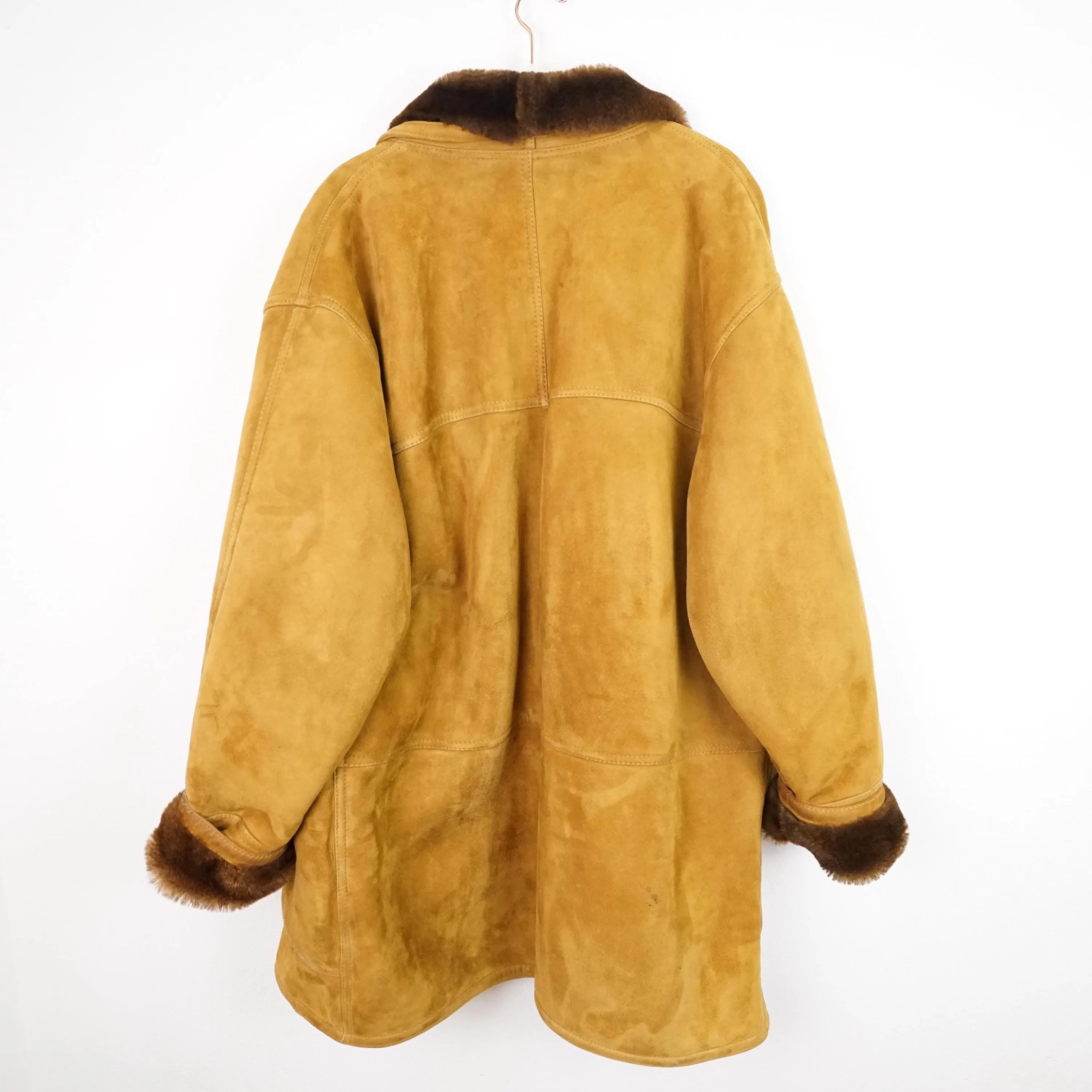 Vintage Shearling Coat men Size XL