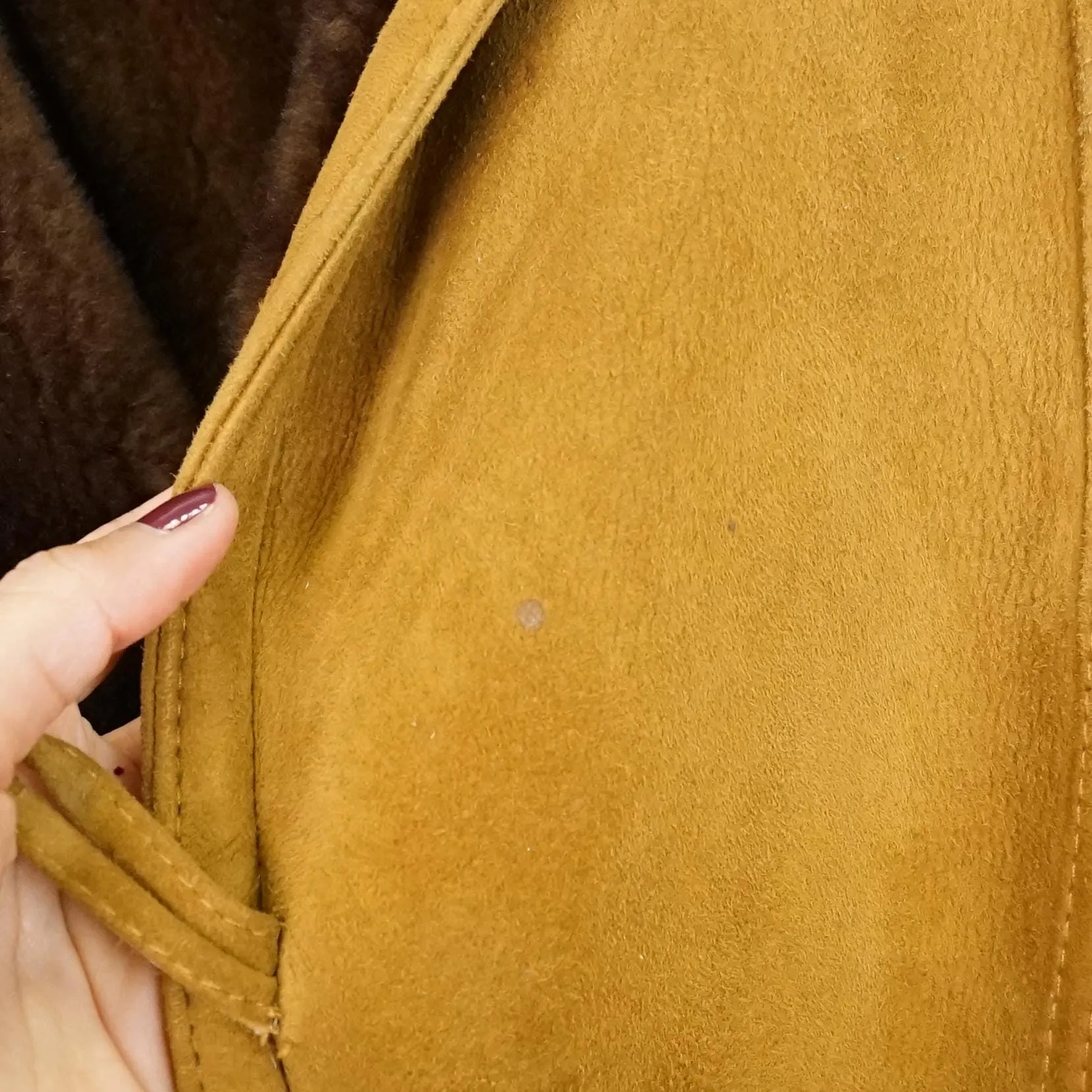 Vintage Shearling Coat men Size XL