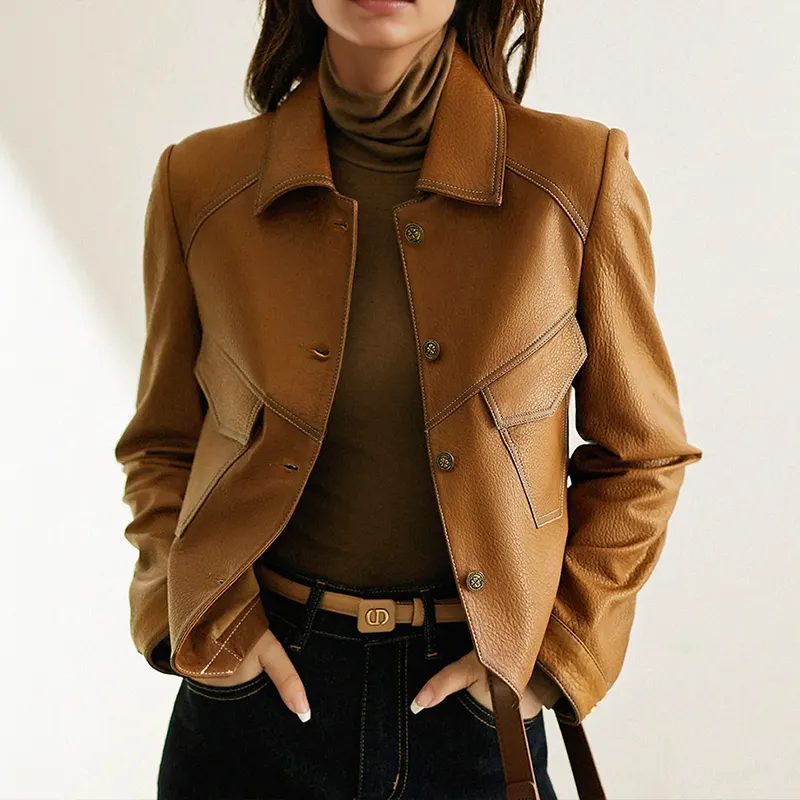 Women's Vintage Genuine Leather Jacket