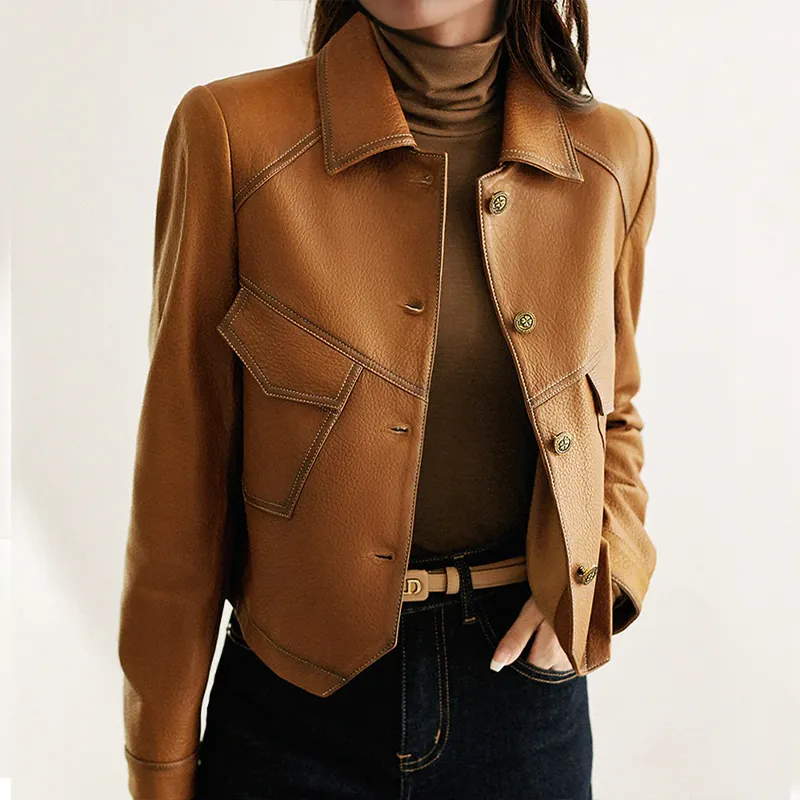 Women's Vintage Genuine Leather Jacket