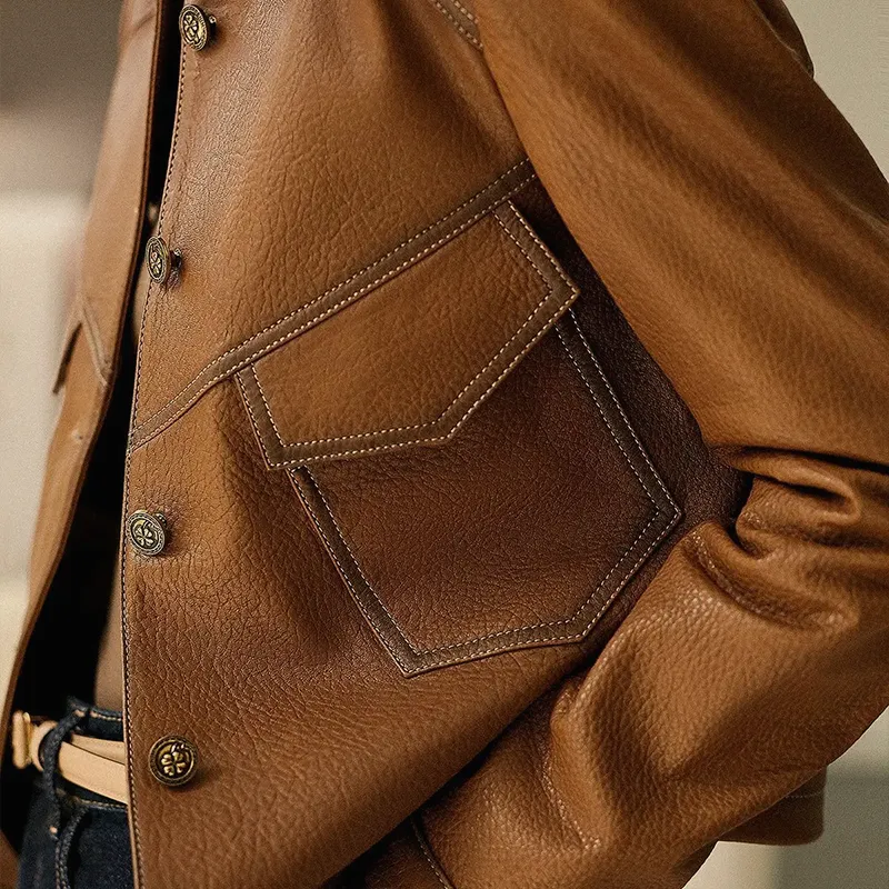 Women's Vintage Genuine Leather Jacket