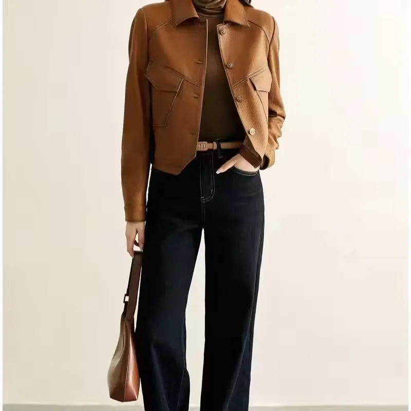 Women's Vintage Genuine Leather Jacket