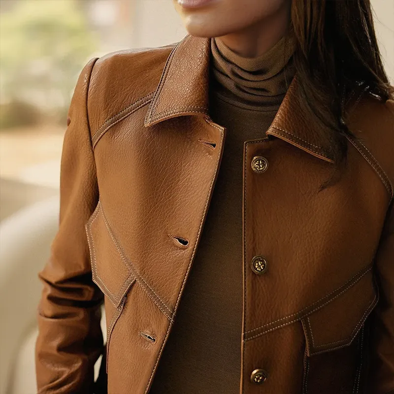 Women's Vintage Genuine Leather Jacket