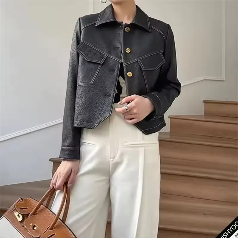 Women's Vintage Genuine Leather Jacket