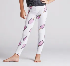 Youth Leggings, Purple Popsicles