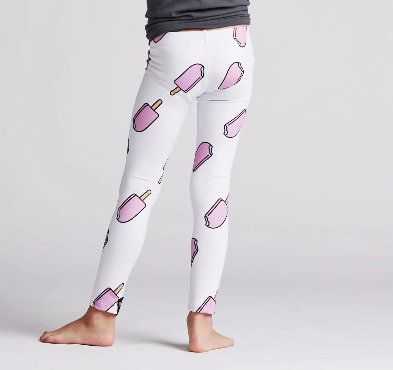 Youth Leggings, Purple Popsicles