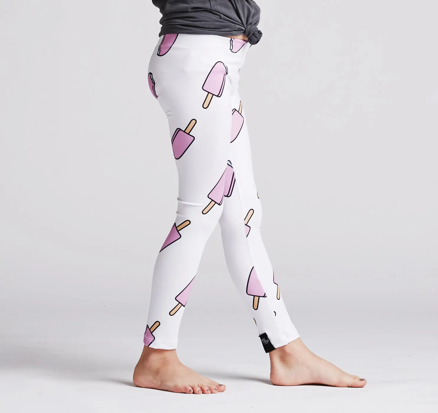 Youth Leggings, Purple Popsicles